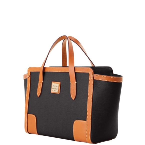 Dooney & Bourke Saffiano Small Shopper Tote - Black - Picture 2 of 4